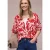 Street One Dames Shirt met ronde hals en volumemouwen in Rood