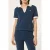 FILA Belfort Relaxed Johnny Collar Towelling Top Black Iris-egret