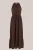 WE Fashion – Dames maxi jurk – Regular fit – Donkerbruin – Katoen –