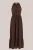 WE Fashion – Dames maxi jurk – Regular fit – Donkerbruin – Katoen –
