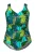Ulla Popken Badpak  turquoise / donkergroen / lila / oranje