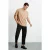 Oversized T-shirt met geribde ronde hals