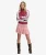 Gelaagde Jersey Minirok Pink