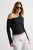 TRENDYOLMİLLA Dames Zwart Effen Lang Getailleerd Blouses