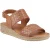 Hush Puppies Ebony Brede Pasvorm Leren Dames Tan Sandalen