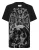 Round Neck T-Shirt Chrome Crest Skull