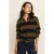 Expresso gebreid gestreept vest met wol – bruin
