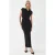 Midi-jurk met stenen accessoire