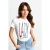 Rich & Royal Slim Fit T-shirt With Print “lady” Organic White