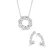 Orphelia ‘Onyx’ Vrouwen 925 Sterling Zilveren Set: Ketting-Hanger + Oorbellen – Zilver SET-7127