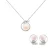 Orphelia ‘Alanna’ Dames 925 Sterling Zilveren Set: Ketting-Pendule + Oorbellen – Zilver SET-7117
