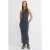 Geribbelde Bodycon Maxi-jurk