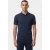 No Excess Pullover Short Sleeve Polo Button Solid Deep Blue