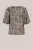 WE Fashion – Dames top met print en ballonmouwen – Regular fit – Donkerbruin – Viscose –