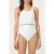 FILA Azzano Striped Elastic Scoop Back Swimsuit Bright White