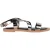 White Stuff Croover Leather Flat Sandal Gld Tn Met