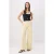 TRENDYOLMİLLA Dames Ecru Effen Wijde pijp Hoge taille Jeans