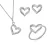 Orphelia ‘Cecilia’ Dames 925 Sterling Zilveren Set: Ketting + Oorbellen + Ring – Zilver SET-7584