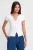 Slim Fit V-hals Knopenblouse