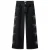 NAME IT KIDS wide leg jeans met glitters – dark grey denim