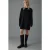 Mikuta The Black Knit Short Longsleeve Dress Black