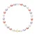 Kralen armband Zoetwater Rijstkorrels 4-5mm veelkleurige geel goud 18 Karaat