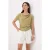 TRENDYOLMİLLA Dames Groen Effen Kort Regular fit Blouses