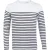 SOLS Heren Matelot Gestreept T-shirt Met Lange Mouwen (Wit/Zwaar)