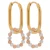 Label Kiki gold plated oorbellen Oval Orange Hoops