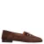 Manfield – Dames – Bruine suède loafers –