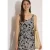 Maxijurk met V-hals en print