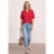 Overhemdblouse met korte mouwen in effen kleur