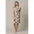 &Co Woman midi jurk met dierenprint donkerbruin