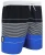 Zwemshort voor heren met patroonstrepen blauw