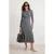 TRENDYOLMİLLA Dames Grijs Effen Midi Lang Casual A-lijn Jurken