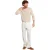 Ted Baker Heren Linnen Mix Crew Hals Trui (Taupe)
