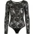 Urban Classics Dames kanten bodysuit met lange mouwen