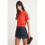 TRENDYOLMİLLA Dames Rood Geborduurd Kort Getailleerd T-shirts