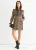 Bruine Dierenprint Militaire Mini-Jurk