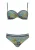 OLYMPIA Bikini  smoky blue / groen / zwart / wit