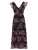 Adrianna Papell Jurk  blauw / donkerblauw / oudroze / lichtroze