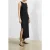 French Connection Mia Textured Jersey Long Dress Black