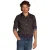 NZA overhemd bruin geprint semi-wide collar met borstzak