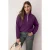 Trendyol Curve Dames Paars Effen Lang Regular fit Grote maten Sweatshirts
