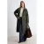 TRENDYOLMİLLA Dames Kaki Effen Lang Oversized Jassen