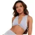 Missy Empire Dames-crop-top van jersey met gedraaide knoop en diep decolleté (Grijs)