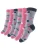 Cotton Prime Sokken  lichtgeel / stone grey / rosa / zwart