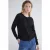 Summum Woman Short Cardigan Soft Viscose Polyamide Knit Black