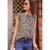 Street One Studio Dames Blouse met afhangende schouders en luipaardprint in Zwart