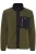 INDICODE JEANS Fleece jas ‘Majsol’  marine / olijfgroen